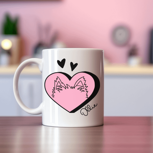 Personalised Dog Ear Mug Mock Personalised Dog Ear Mug Mock
