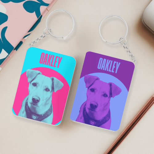 Personalised Pop Art Keyring Personalised Pop Art Keyring