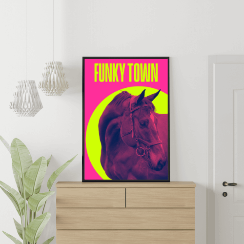 Pop Art Poster Horse Mockup Pop Art Poster Horse Mockup